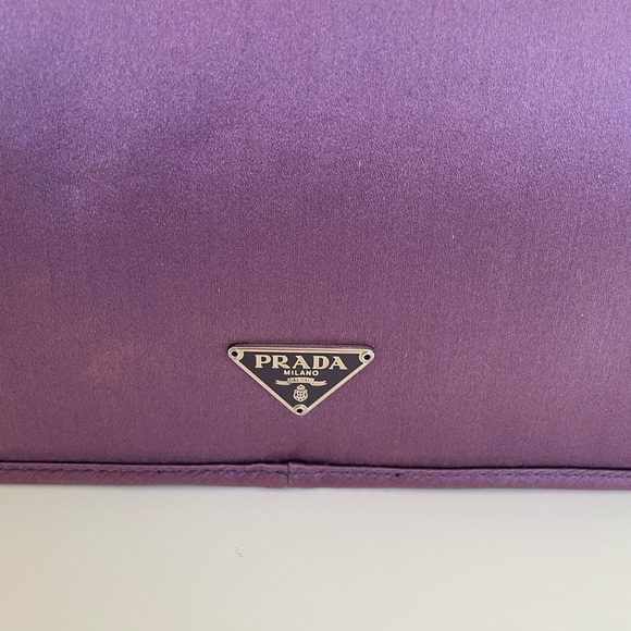 Auth Rare PRADA Satin Clutch - Picture 13 of 14